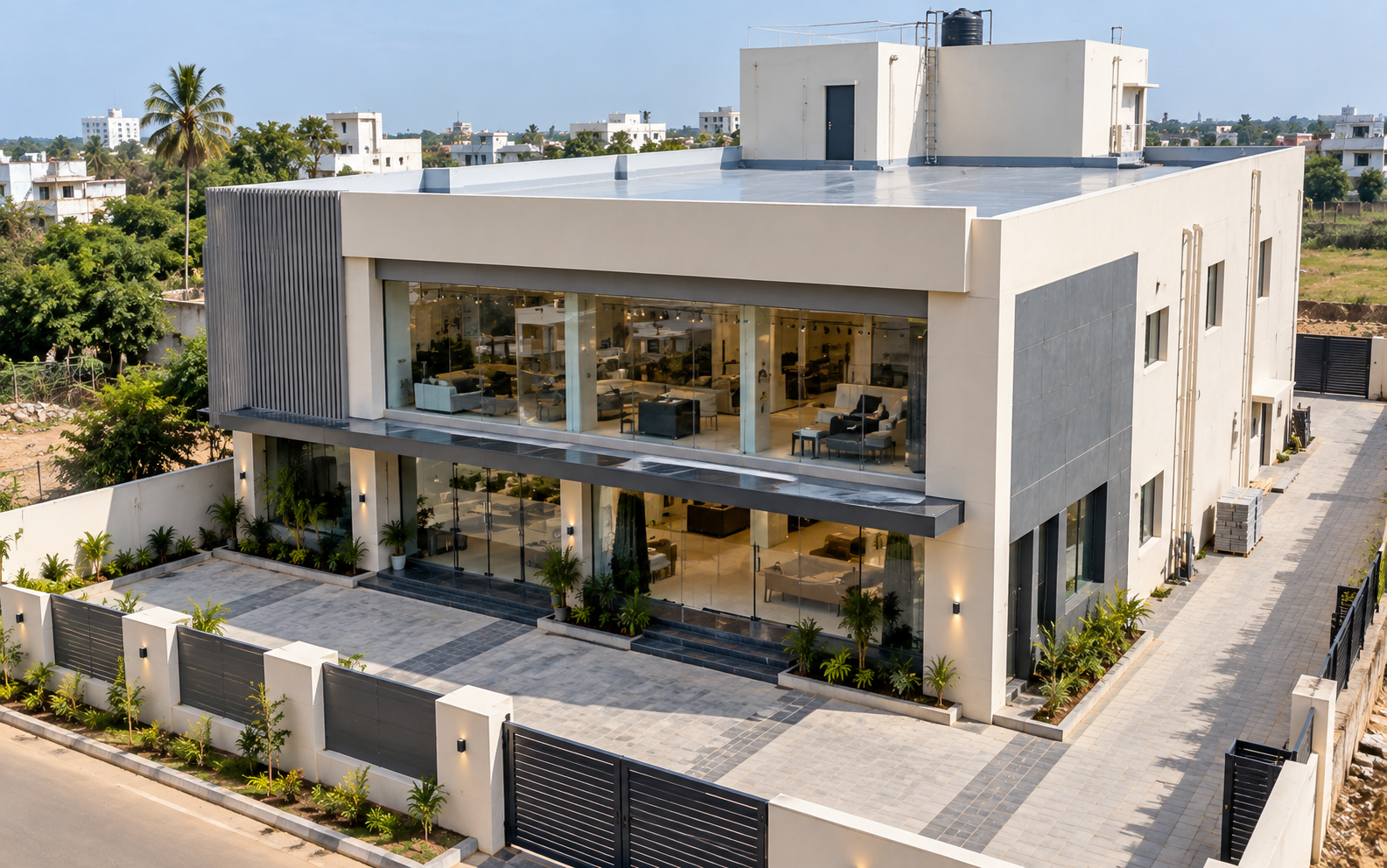 Showrrom and the commercial properties work