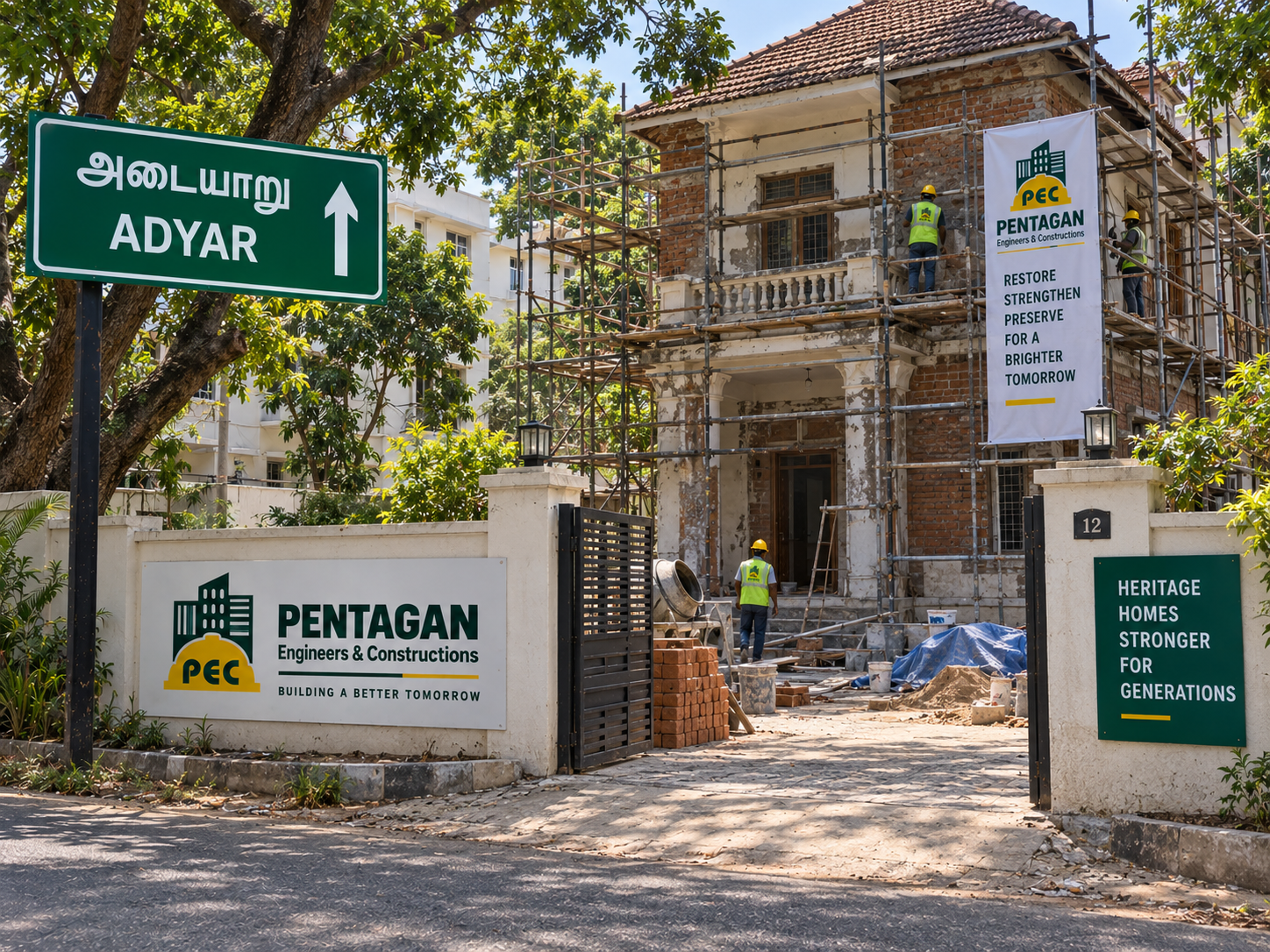 Bungalow strengthening work in Adyar