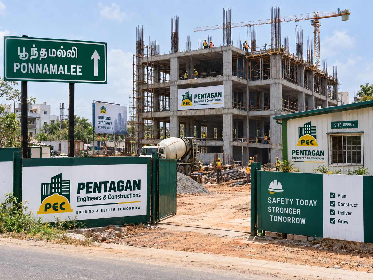 Construction work in Poonamallee, Chennai