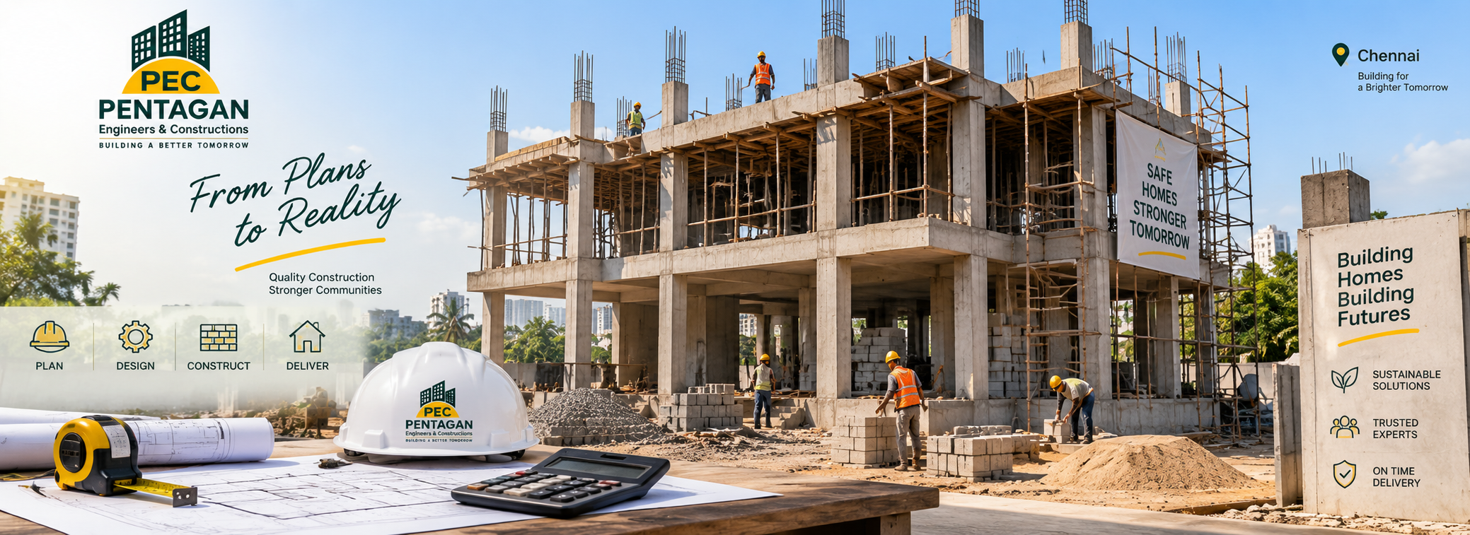 Home construction site in Chennai