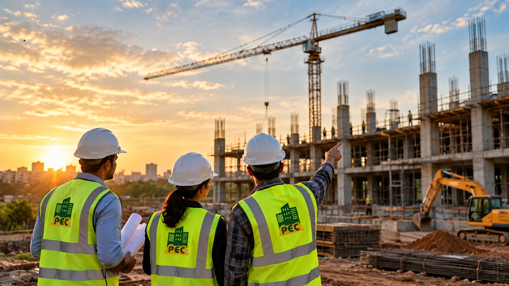 Pentagan Engineers site team on a construction project