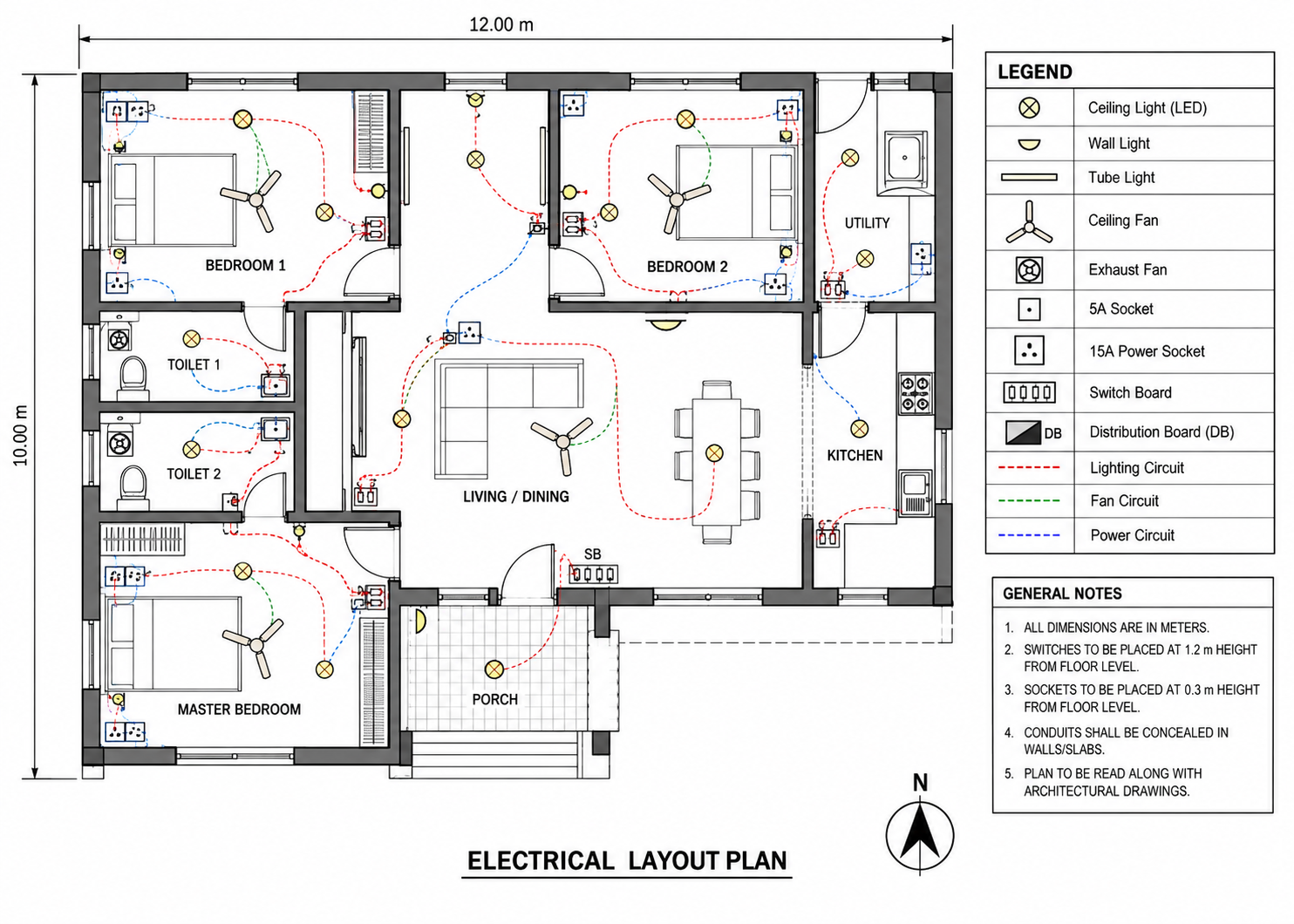 Electrical layout drawing