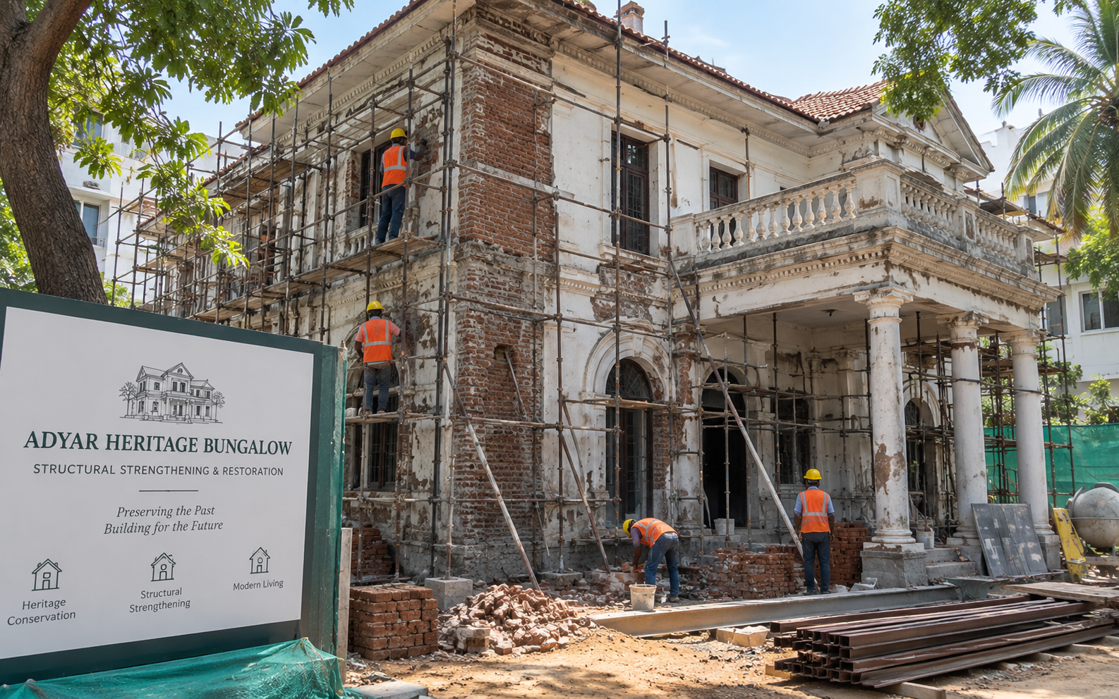 Bungalow strengthening and rehabilitation at Adyar