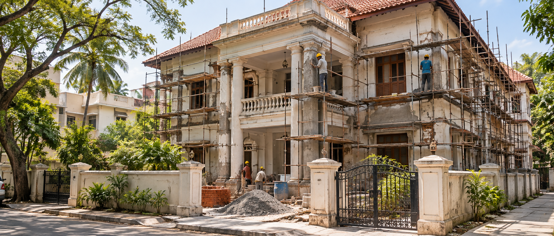 Mr. K. Chandrasekar's 80-year-old bungalow, strengthening works, Adyar