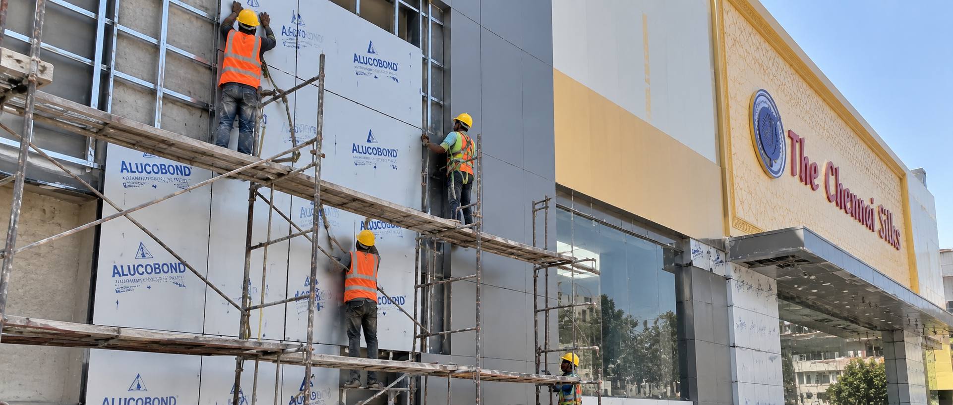 The Chennai Silks ACP cladding works, T Nagar