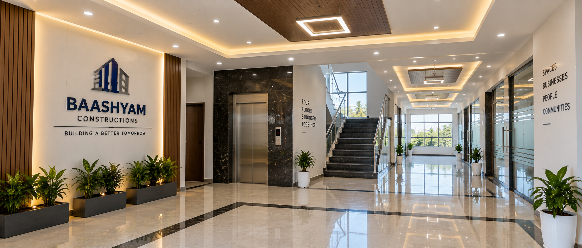 Baashyam Construction interior and flooring works, Poes Garden