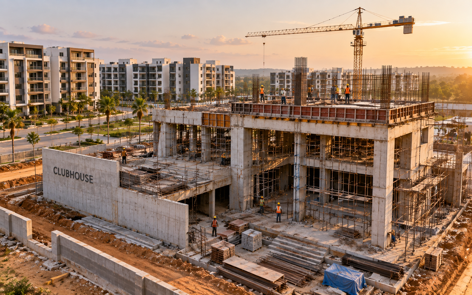 Club house project under construction at Avadi