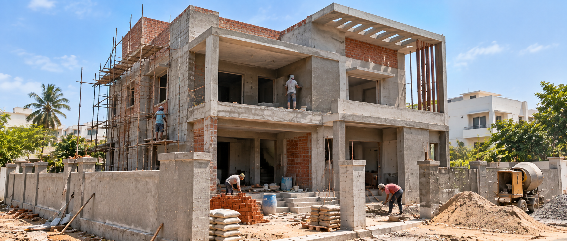 Mr. Venkatraman Iyer's G+2 duplex residence, Kundrathure