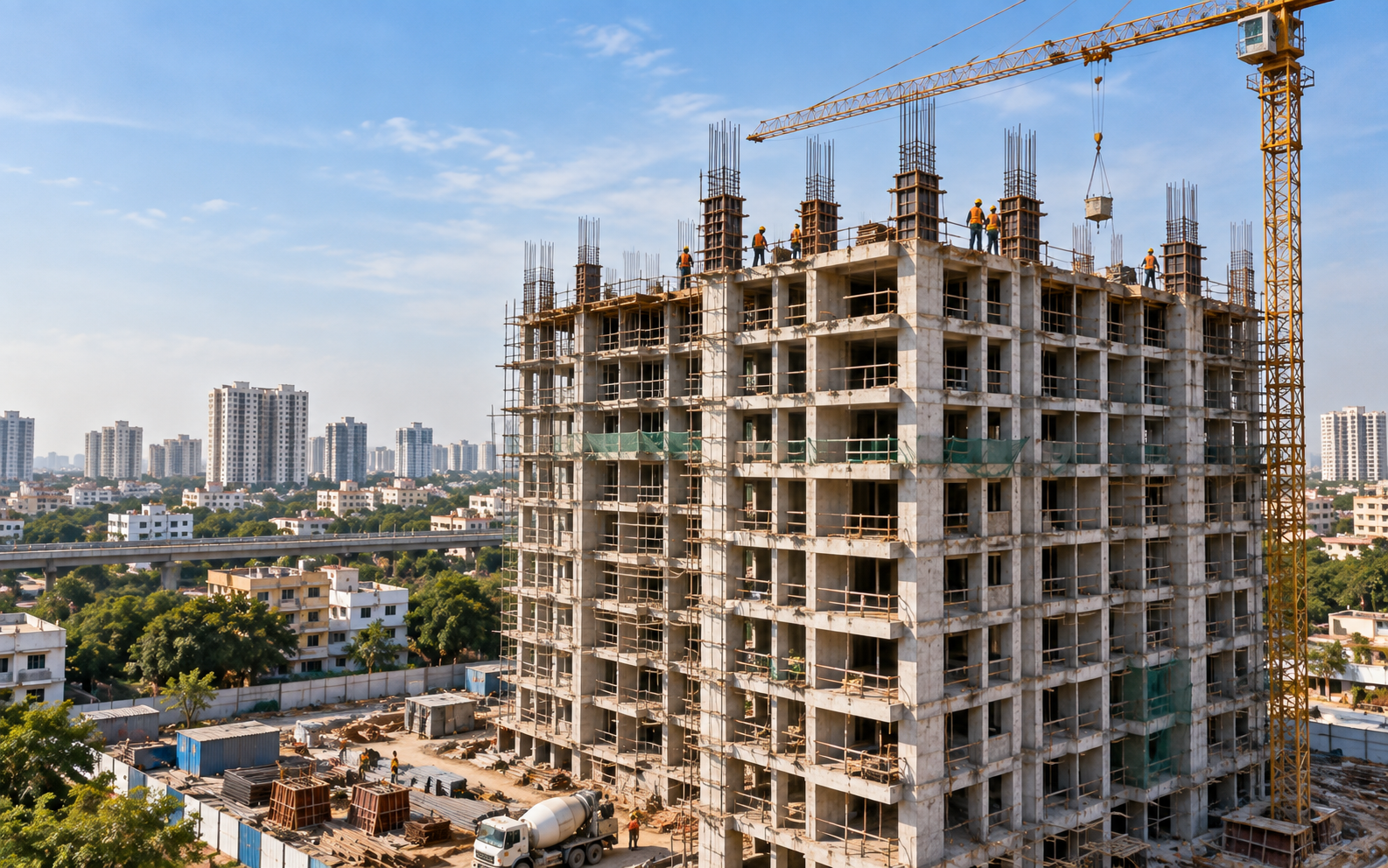 Residential housing construction site