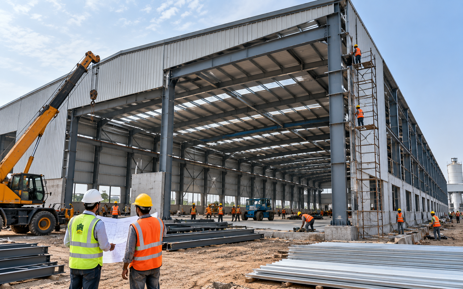 Industrial building under construction