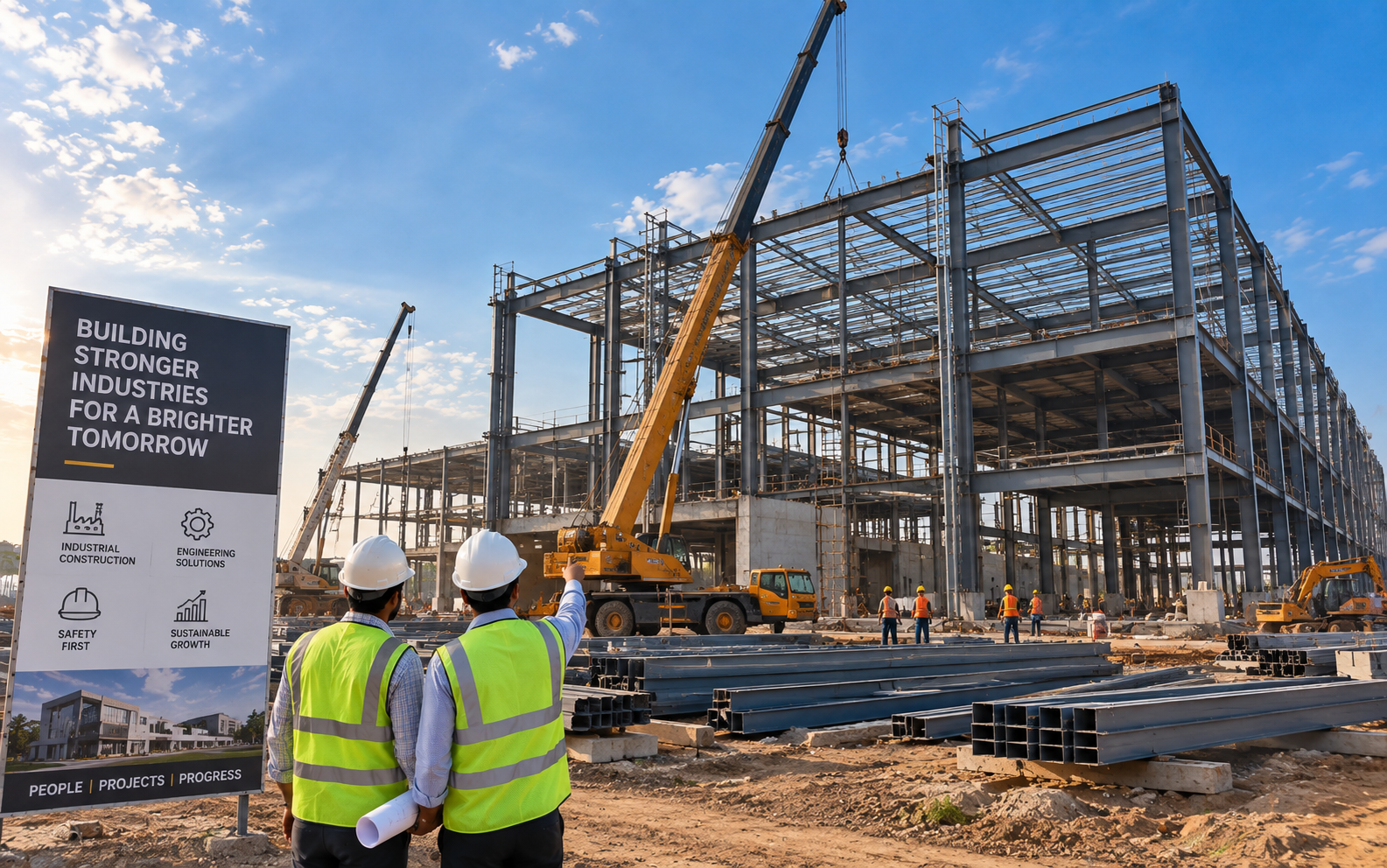 Industrial building under construction